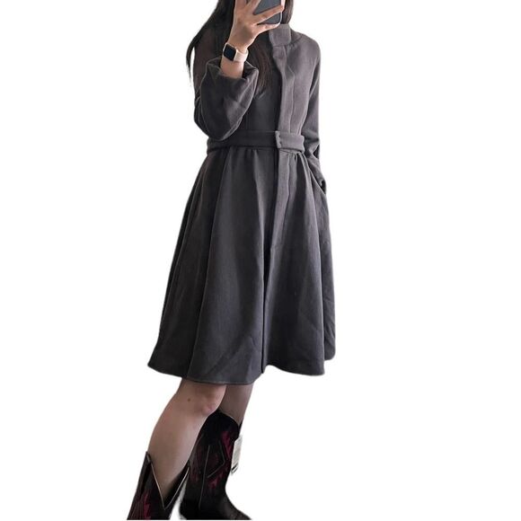 Loeffler Randall Button up wool trench coat US4 - Picture 15 of 16